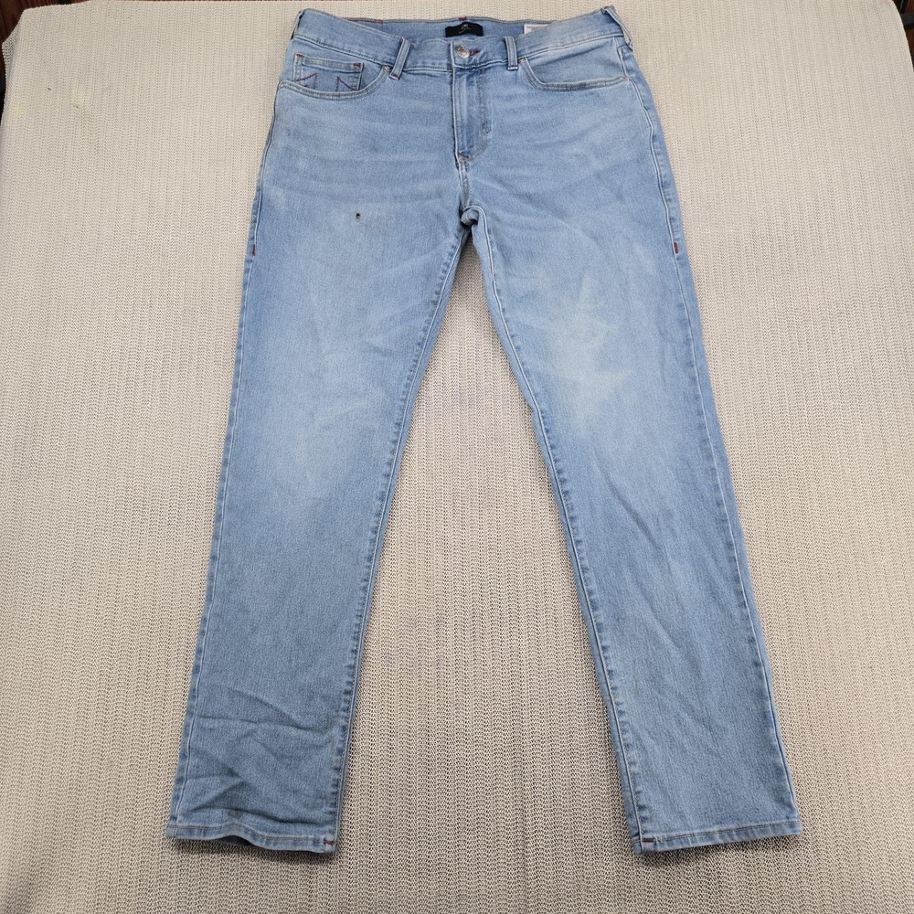 True Religion Jeans Mens 33 Light Wash Geno Relaxed Slim Stretch Denim Pants